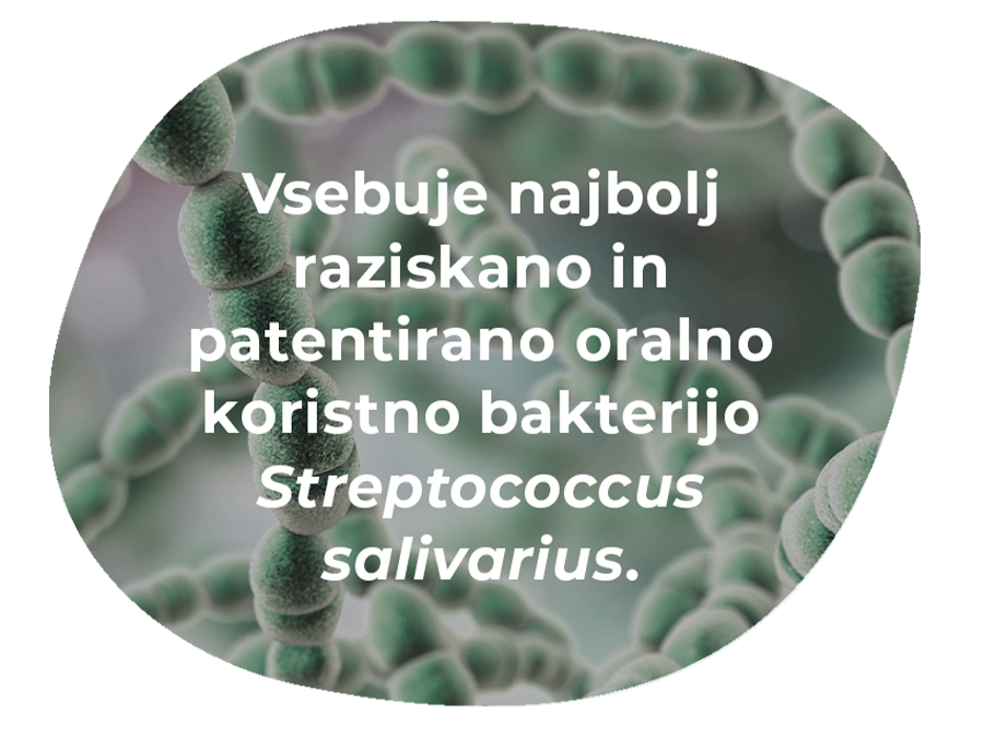 Škatlica Bactoblis skupaj s 3 listi različnih dreves in otroško roko s tableto v njej
