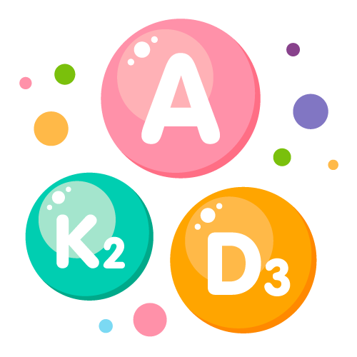 Vitamin A, K2 in D3